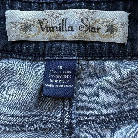 Vanilla Star Y2K Sz 15 Bootcut Jeans Embroidered Pockets CUTE - Picture 3 of 9